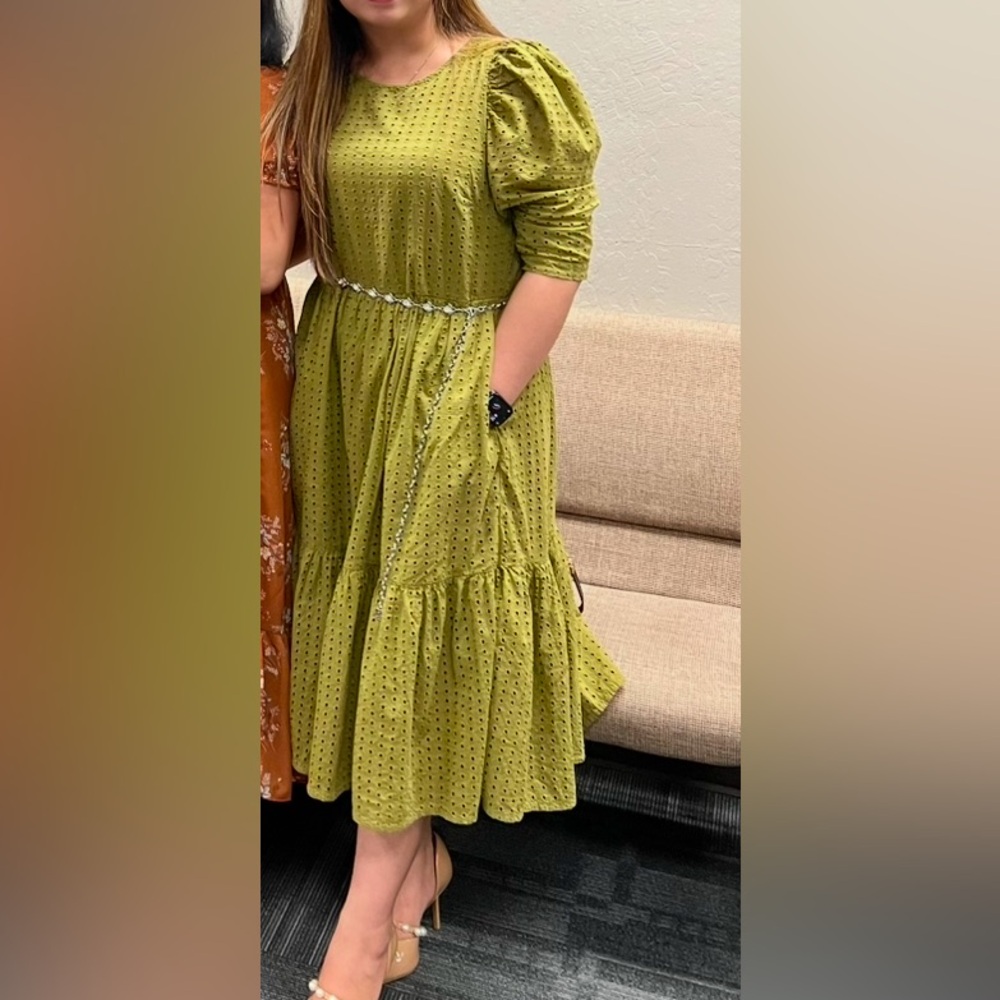 Women’s Elbow Sleeve Eyelet Dress by Target “A New Day”